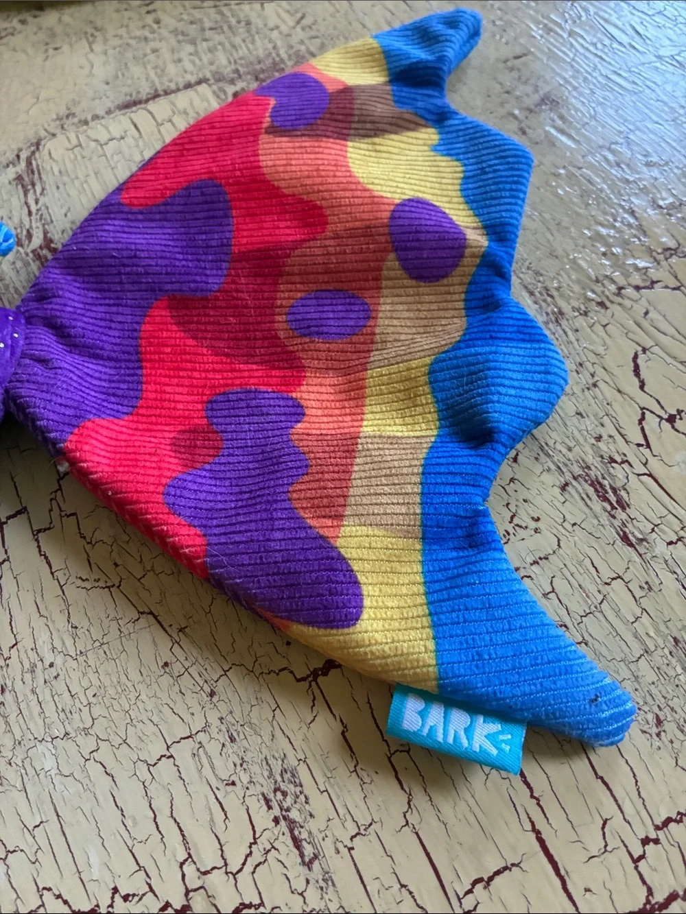 Bark Plush Dog Toys Green, Yellow, Blue, Red, Purple